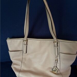 Michael Kors Beige Leather Tote